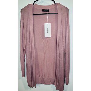 Bloomchic Cardigan Size12 Pink Blush Solid Rayon NWT